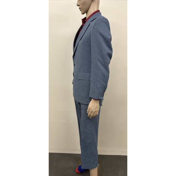 Vintage Levi's Action Suit Retro Men's 40 Short 35 x 32 Blue 2 Piece Sta-Prest - Picture 2 of 16